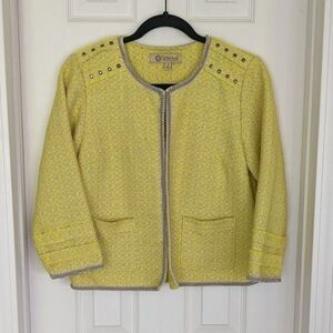 Women's Democracy Yellow Boucle Blazer/Jacket - Small